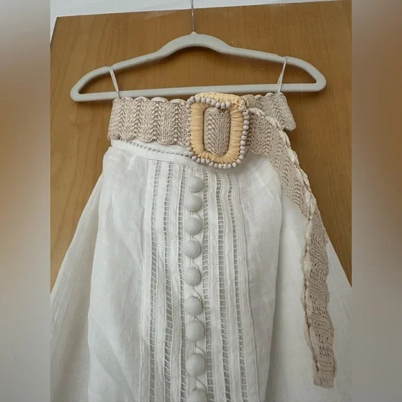 Zimmermann skirt with raffia belt - Picture 5 of 10